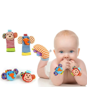 Chaussettes & Hochets de Poignet pour Bébé 0M+