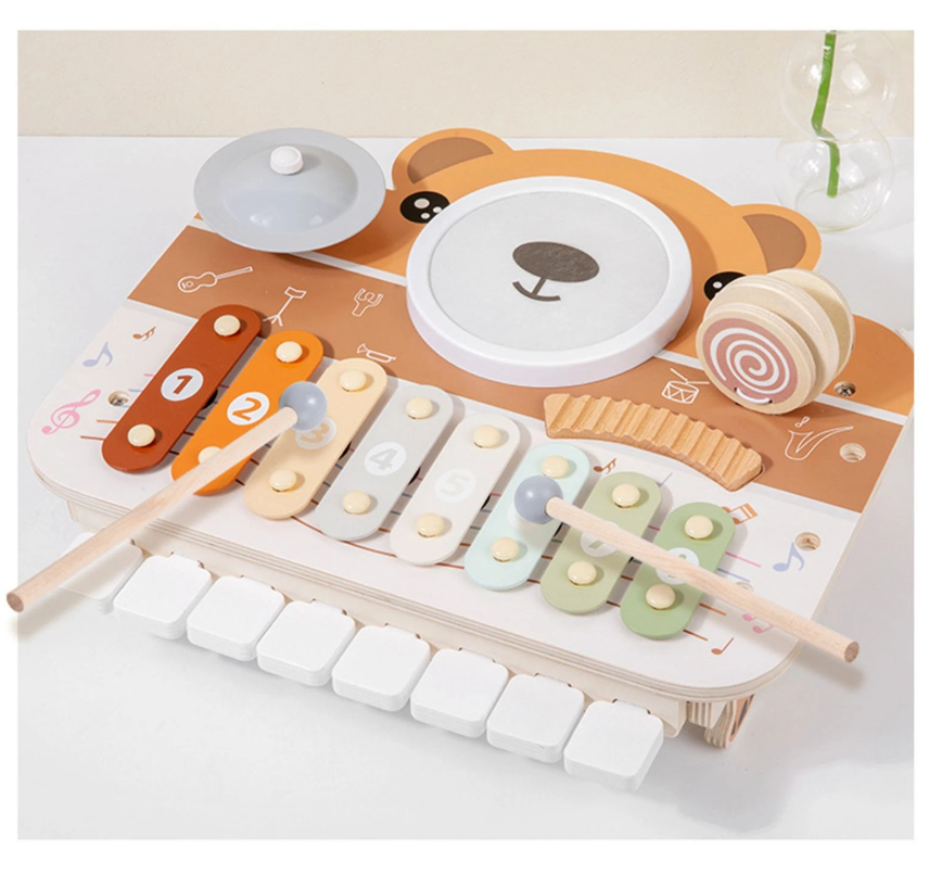Instruments de musique en bois pour enfants Percussions, maillets et castagnettes c'est un jouet éducatif Montessori