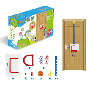 Mini Panier de Basket Suspendu Multicolore avec Ballon et un jeu Sportif Enfant et Adulte contient un panier de Porte Intérieur