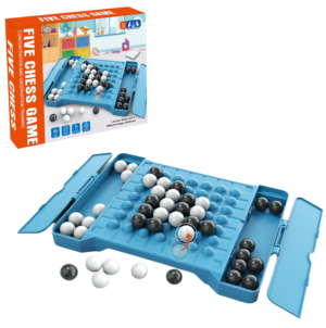 Jeu de Société Gobang – Cinq d’Affilée Classique en Bois, Jeu de Stratégie pour Enfants dès 3 Ans