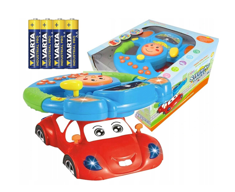 Volant Musical avec Projection Lumineuse est un Jouet Interactif et Éducatif pour Enfants contient un sons Réalistes et Lumières Colorées – Image 4