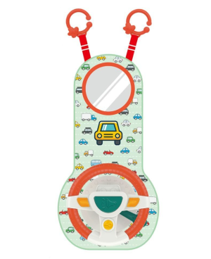 HUANGER – Volant de Voiture pour Bébé avec Miroir c'est un Jouet Volant Siège Arrière Interactif pour Enfant 6M+