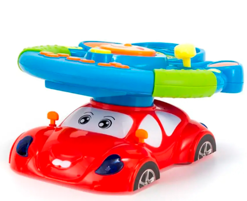 Volant Musical avec Projection Lumineuse est un Jouet Interactif et Éducatif pour Enfants contient un sons Réalistes et Lumières Colorées – Image 3